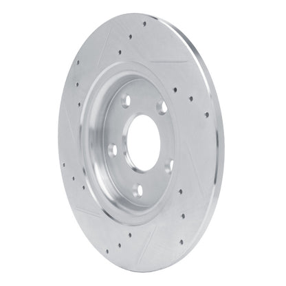 R1 Concepts R1 12-20 Chrysler Town & Country Rear Right Drilled & Slotted Silver Brake Rotor