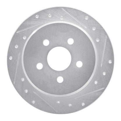 R1 Concepts R1 03-10 Chrysler PT Cruiser Rear Right Drilled & Slotted Silver Brake Rotor