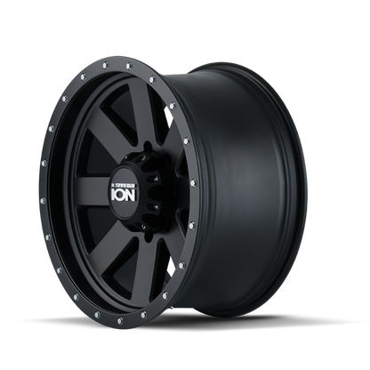 ION Wheels ION Type 134 18x10 / 5x139.7 BP / -19mm Offset / 108mm Hub Matte Gunmetal/Black Beadlock Wheel