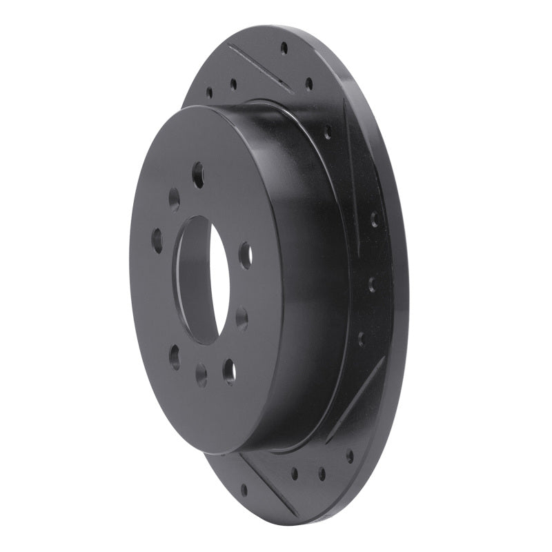 R1 Concepts R1 06-10 Buick LaCrosse Rear Right Drilled & Slotted Black Brake Rotor