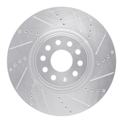 R1 Concepts R1 2012-2025 Audi TTS Quattro Front Right Drilled & Slotted Silver Brake Rotor