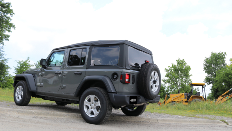 CORSA Performance Corsa 2018-2025 Jeep Wrangler JL 2.5in Dual Rear Turn Down Exit Black Sport Axle-Back Exhaust