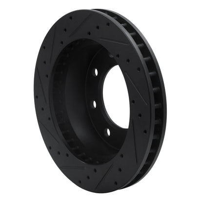 R1 Concepts R1 99-20 Cadillac DeVille Front Right Drilled & Slotted Black Brake Rotor