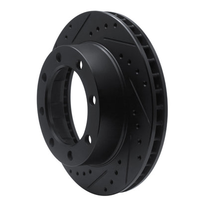 R1 Concepts R1 80-94 Ford F-250 4WD (Excl Super Duty) Front Left Drilled & Slotted Black Brake Rotor