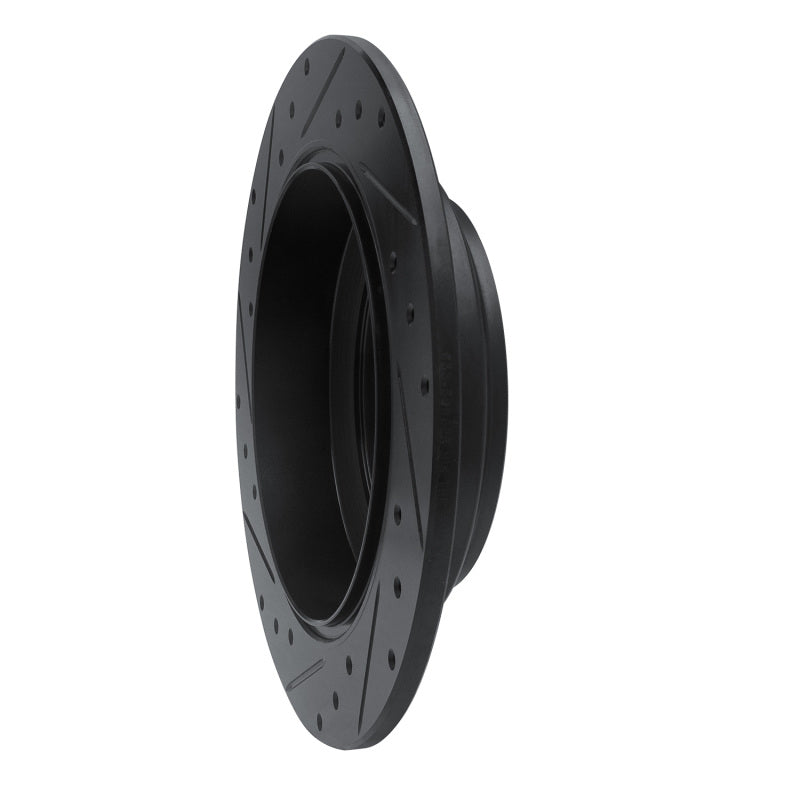 R1 Concepts R1 16-25 Honda Ridgeline Rear Right Drilled & Slotted Black Brake Rotor