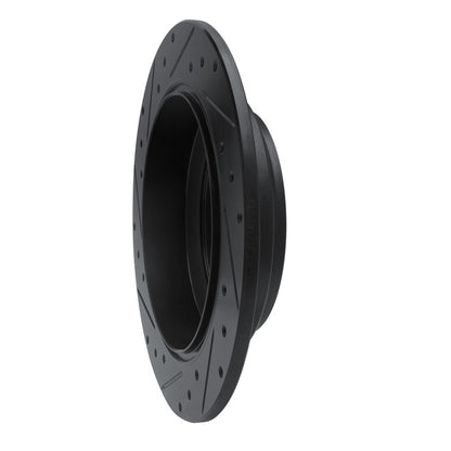R1 Concepts R1 16-25 Honda Ridgeline Rear Right Drilled & Slotted Black Brake Rotor