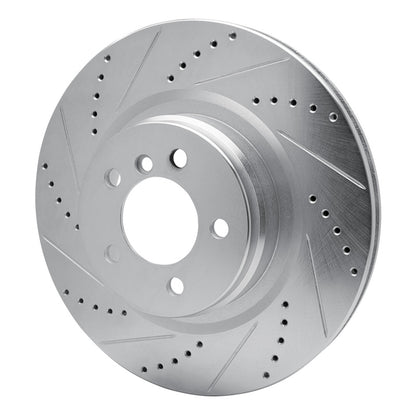 R1 Concepts R1 06-12 Land Rover Range Rover Front Left Drilled & Slotted Silver Brake Rotor