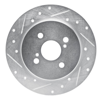R1 Concepts R1 12-18 Toyota Yaris (USA/Canada) Rear Left Drilled & Slotted Silver Brake Rotor