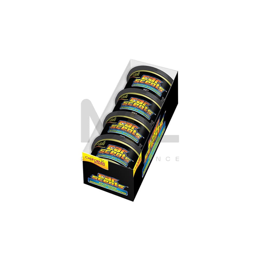 California Scents Car Air Freshener - 4 Unit Tray stocked with Ice Car Scents