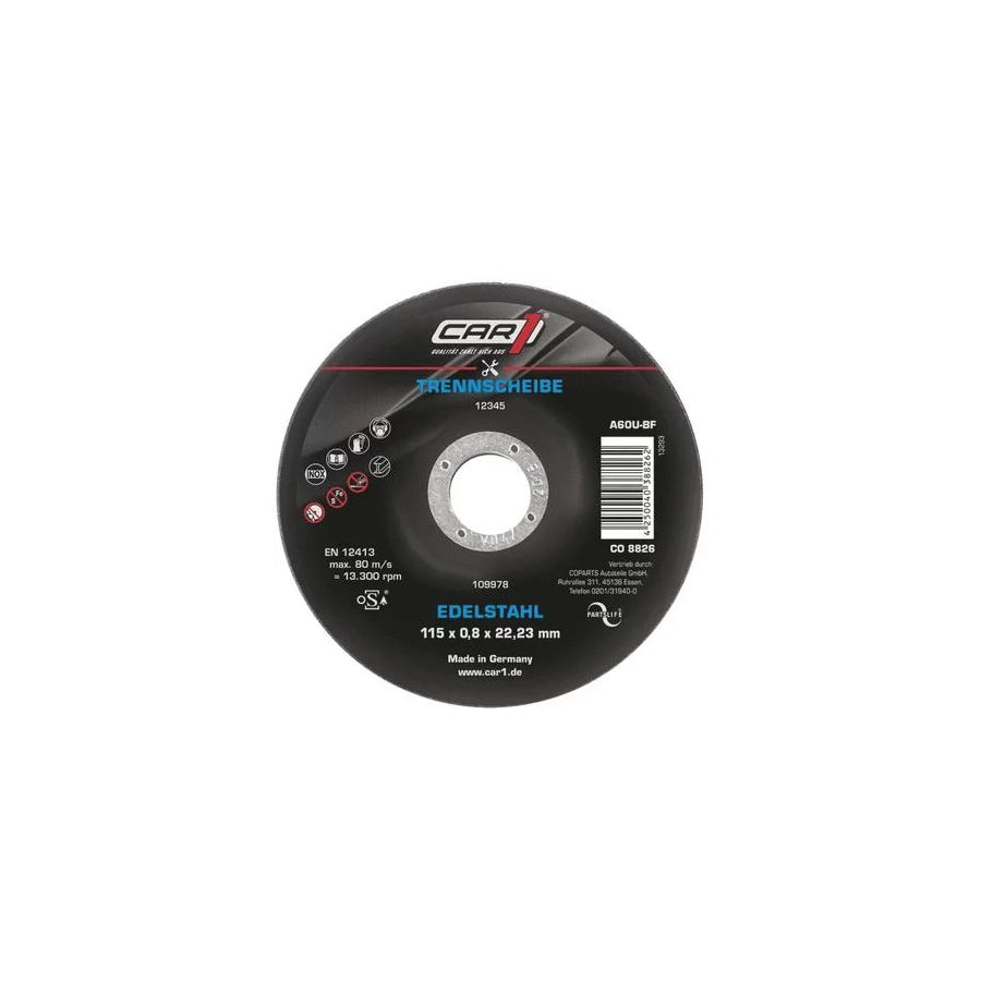 Car1 Co 8826 Cutting Disc, Angle Grinder