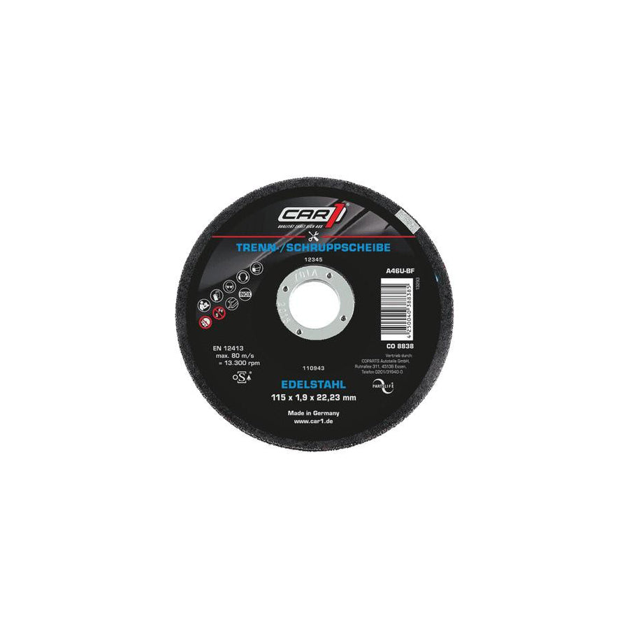 Car1 Co 8838 Cutting Disc, Angle Grinder