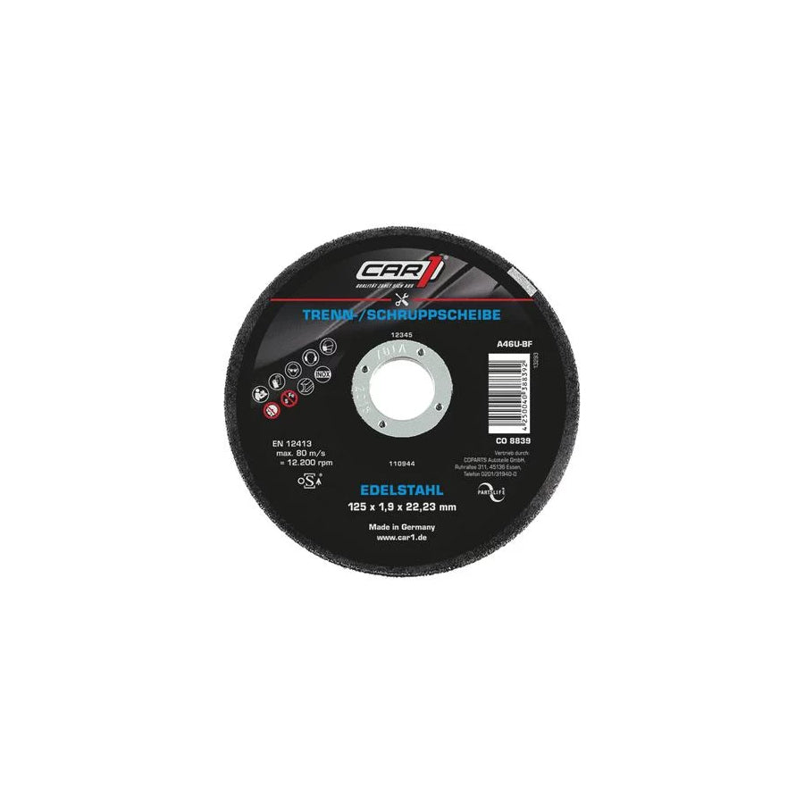 Car1 Co 8839 Cutting Disc, Angle Grinder
