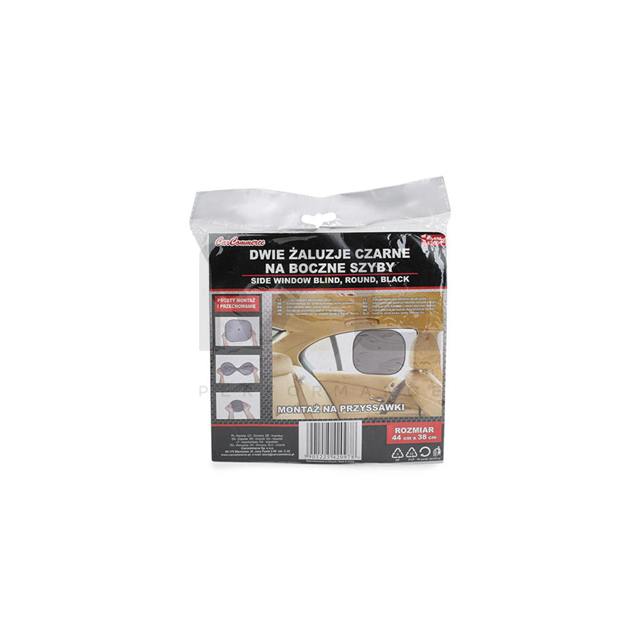 CARCOMMERCE 42097 Car sun shade Black, Quantity: 2