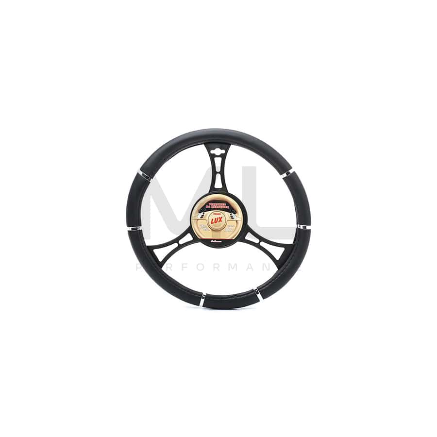 CARCOMMERCE 61128 Steering wheel cover Black, Ø: 37-38cm, Leatherette