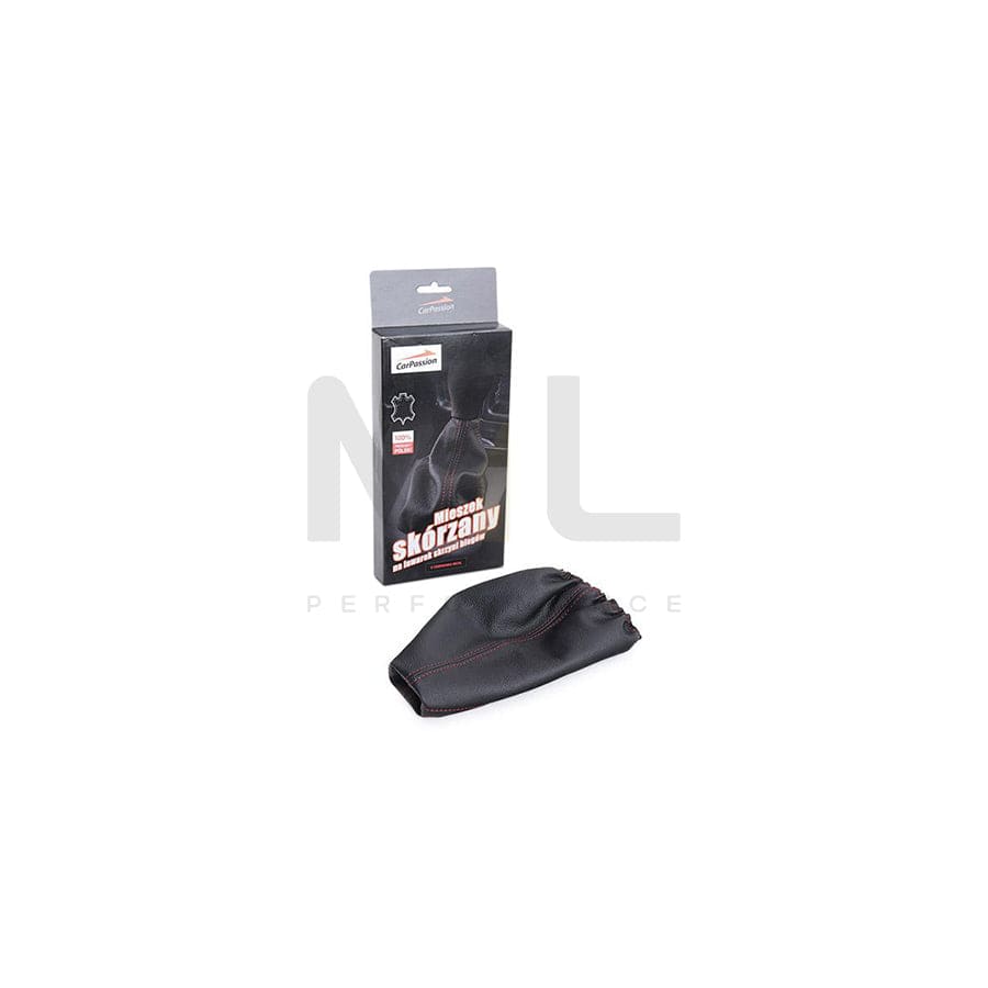 CARPASSION 10055 Gear stick gaiter Leather, Black, Universal