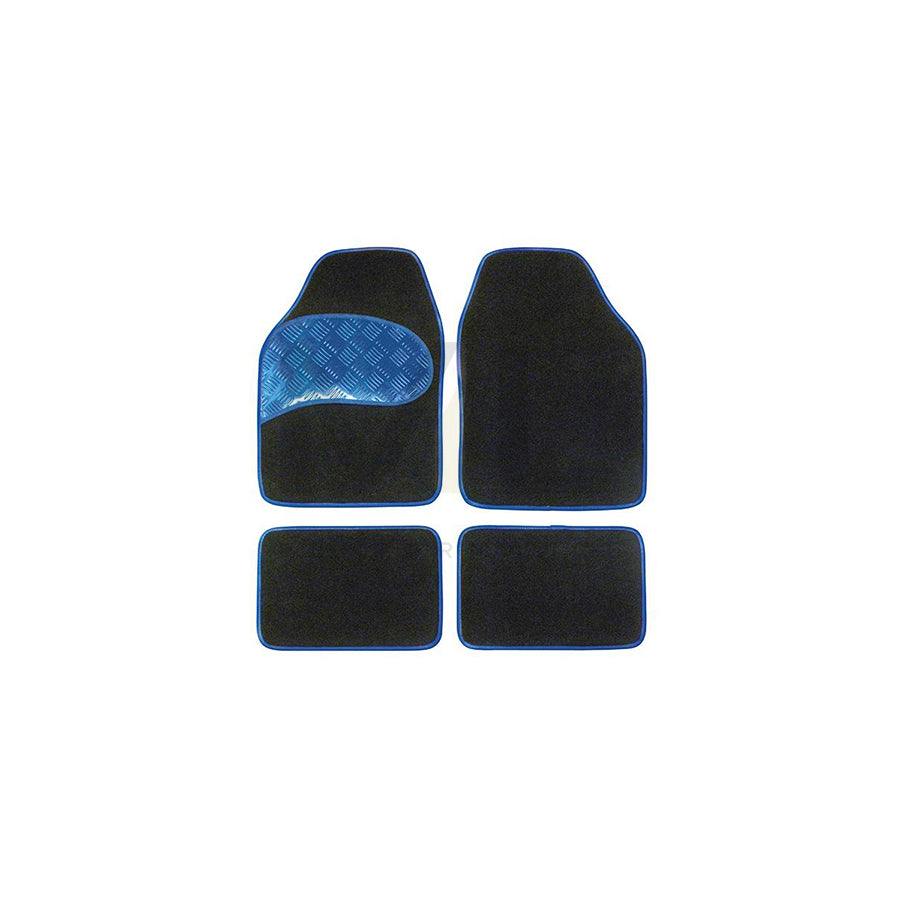 CARPOINT 0314501 Floor mat set Quantity: 4, Black, Blue