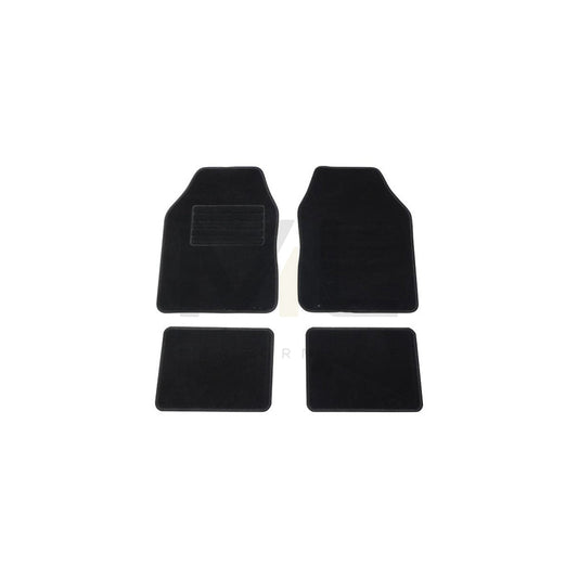 CARPOINT 0320816 Floor mat set Textile, Front and Rear, Quantity: 4, Black