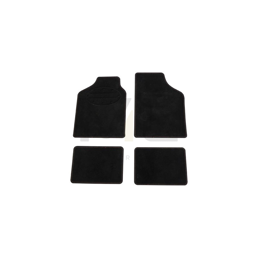 CARPOINT 0320824 Floor mat set Polyester, PP (Polypropylene), Front and Rear, Quantity: 4, Black