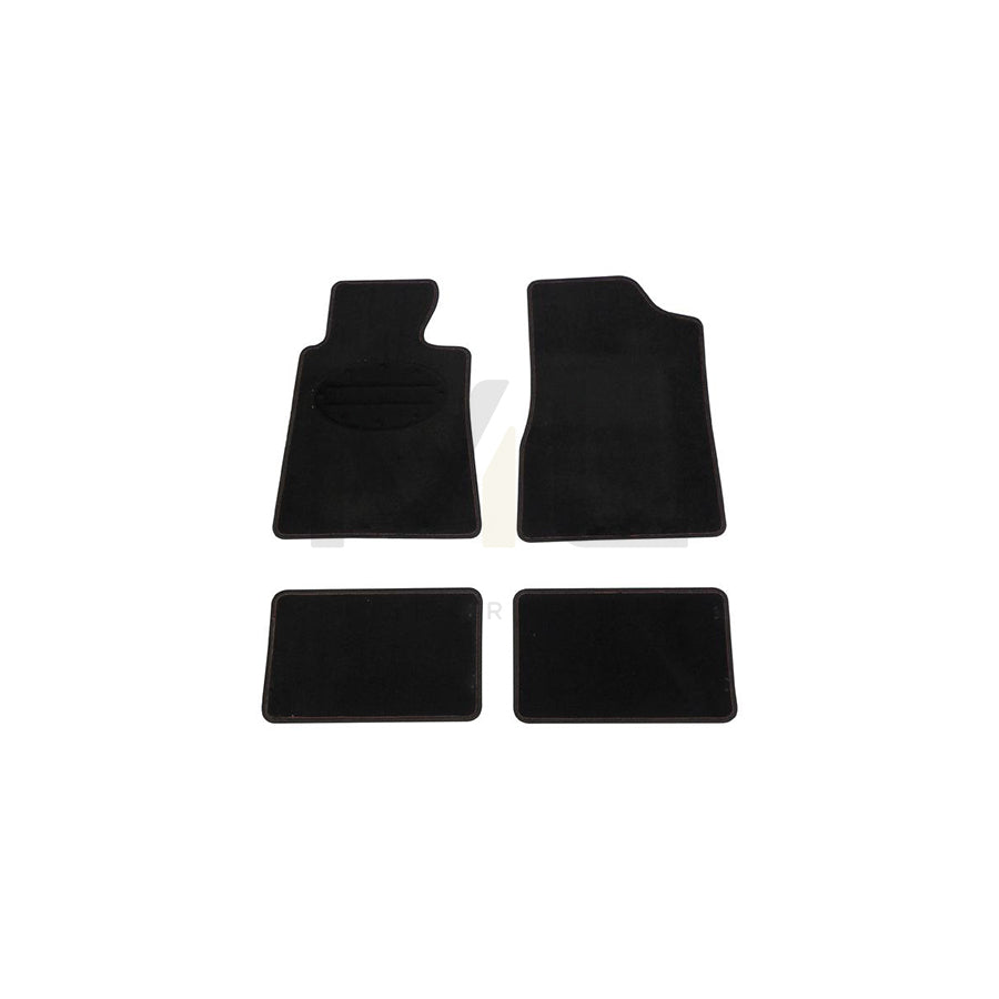 CARPOINT 0320825 Floor mat set Polyester, PP (Polypropylene), Front and Rear, Quantity: 4, Black