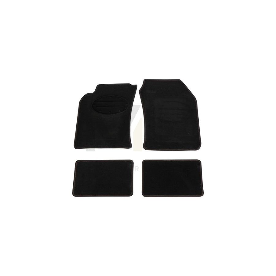 CARPOINT 0320835 Floor mat set Polyester, PP (Polypropylene), Front and Rear, Quantity: 4, Black