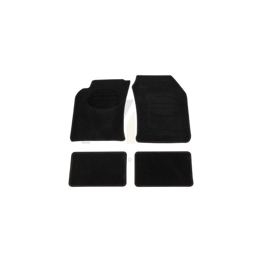 CARPOINT 0320835 Floor mat set Polyester, PP (Polypropylene), Front and Rear, Quantity: 4, Black