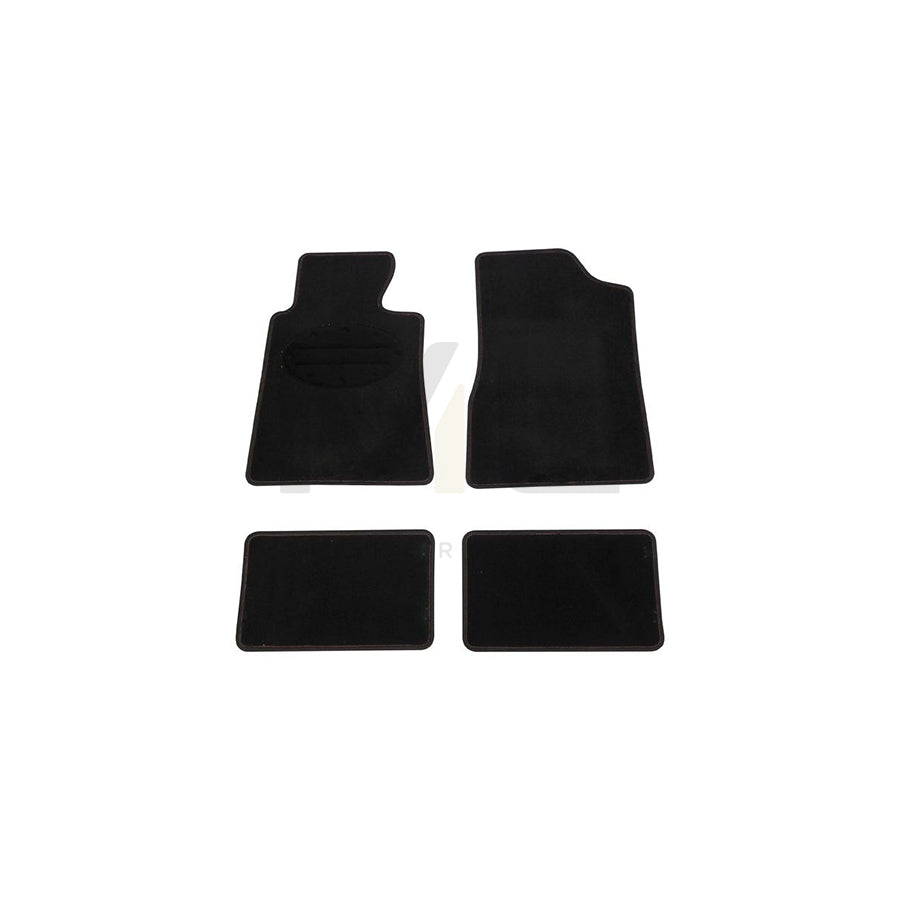 CARPOINT 0320839 Floor mat set Polyester, PP (Polypropylene), Front and Rear, Quantity: 4, Black
