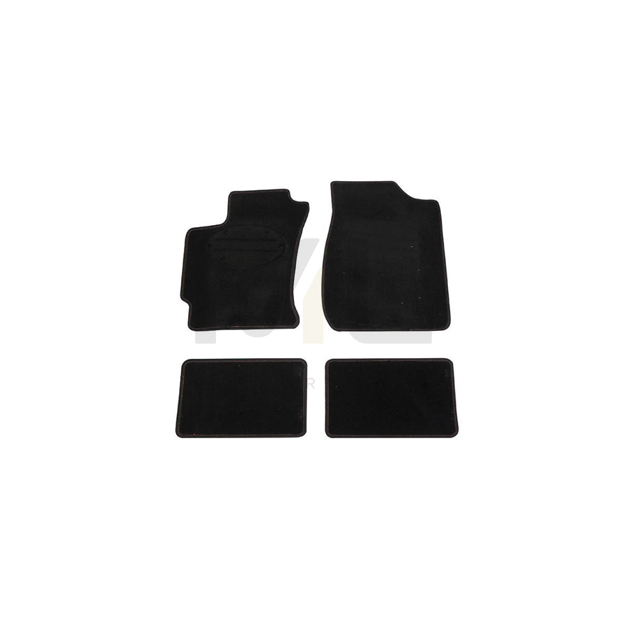 CARPOINT 0320841 Floor mat set Polyester, PP (Polypropylene), Front and Rear, Quantity: 4, Black