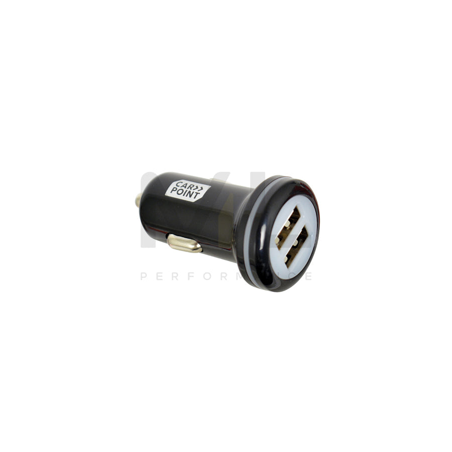 CARPOINT 0517009 In-car charger 12, 24V, Number of inlets/outlets: 2 USB, Black