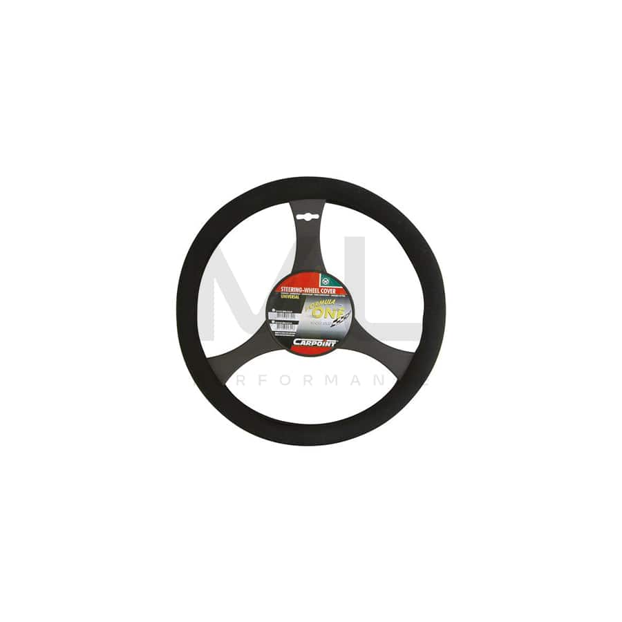 CARPOINT 2561501 Steering wheel cover Black, Ø: 35cm, Polyester