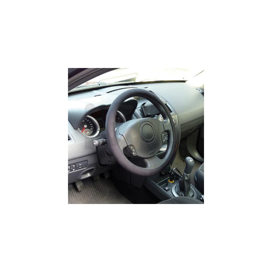 CARPOINT 2561502 Steering wheel cover Black, Ø: 38cm, Polyester