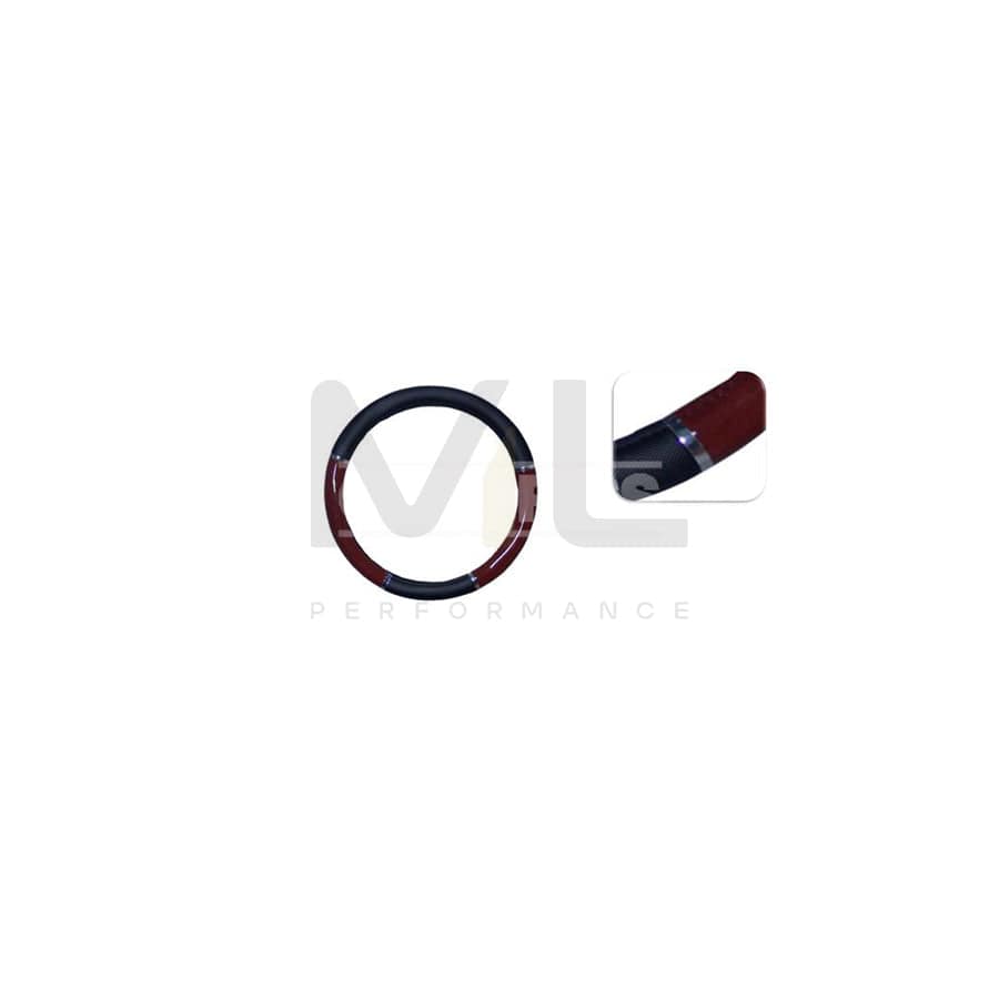 CARPRISS 79323313 Steering wheel cover Black, Ø: 37-39cm, PU (Polyurethane), Thermoplast, Wood