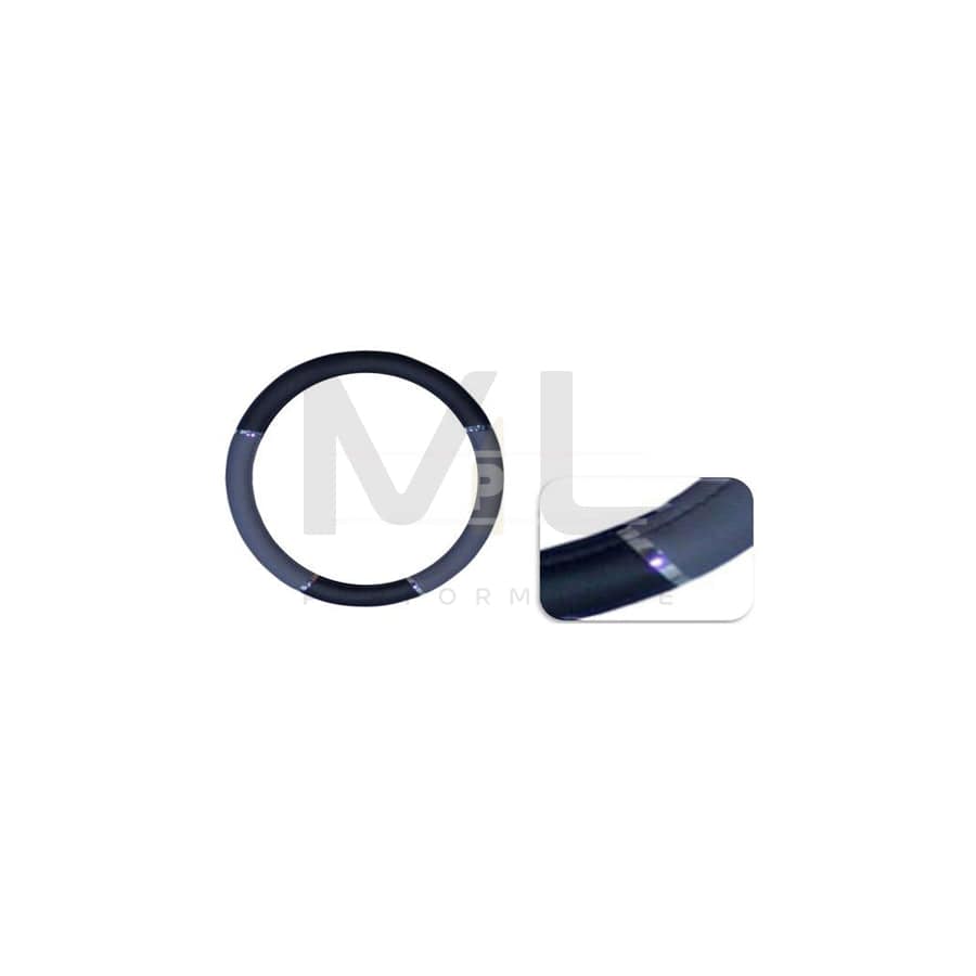 CARPRISS 79323316 Steering wheel cover Black, Grey, Ø: 37-39cm, PU (Polyurethane), Thermoplast