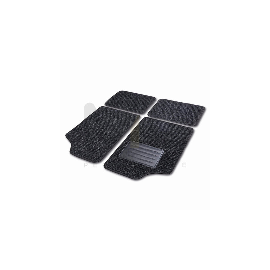 CARTREND Universal fit 10595 Floor mat set Textile, Front and Rear, Quantity: 4, Black