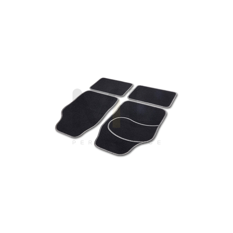 CARTREND Universal fit 10608 Floor mat set Textile, Front and Rear, Quantity: 4, Black