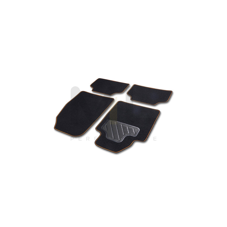 CARTREND Universal fit 10609 Floor mat set Textile, Front and Rear, Quantity: 4, Black