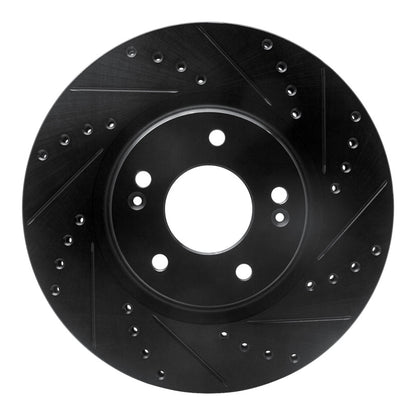 R1 Concepts R1 20-25 Hyundai Kona Front Right Drilled & Slotted Black Brake Rotor