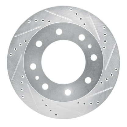 R1 Concepts R1 75-79 Dodge W200 Front Right Drilled & Slotted Silver Brake Rotor