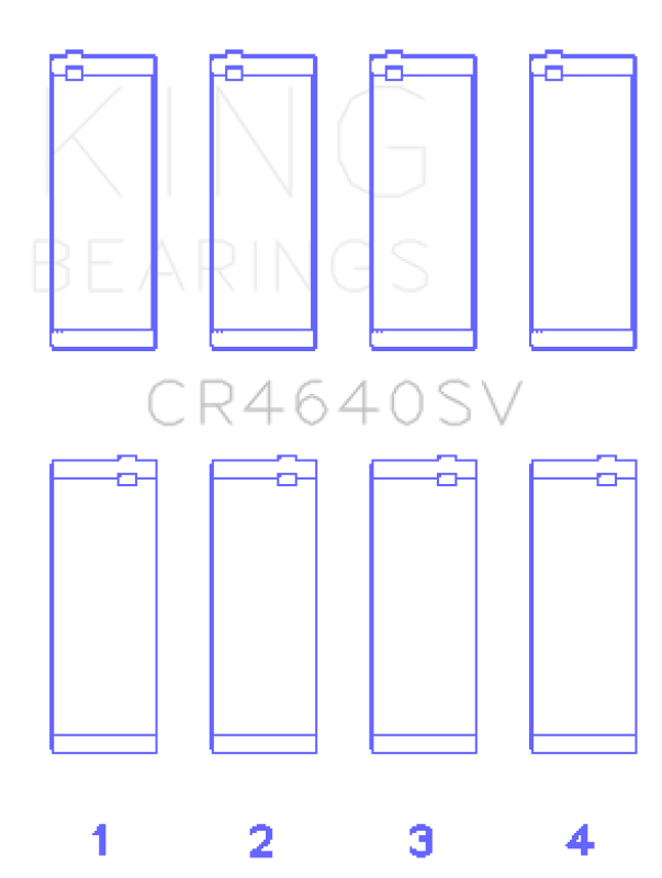 King Engine Bearings BMW B48A20B (Size 0.50) Connecting Rod Bearing Set (Set of 4)