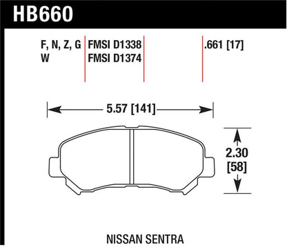 Hawk Performance Hawk 09-10 Nissan Maxima / 08-10 Rogue / 07-09 Sentra SE-R / 10  Sentra SE-R M/T  Performance Cerami