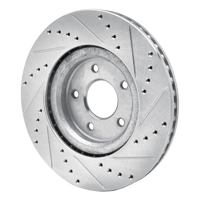 R1 Concepts R1 14-19 Nissan X-Trail (Mexico) Front Left Drilled & Slotted Silver Brake Rotor