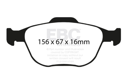 EBC Racing 04-08 Ford Fiesta ST (Mk6) RP-X Front Brake Pads