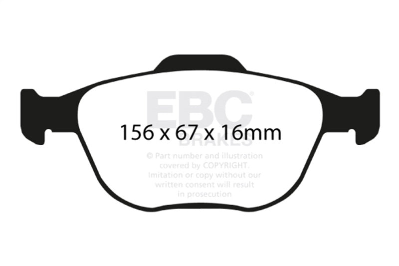 EBC Racing 04-08 Ford Fiesta ST (Mk6) RP-1 Race Front Brake Pads
