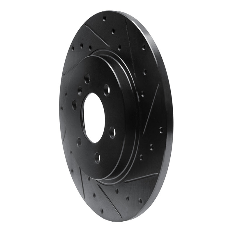 R1 Concepts R1 06-06 Buick TERRAZA Rear Right Drilled & Slotted Black Brake Rotor