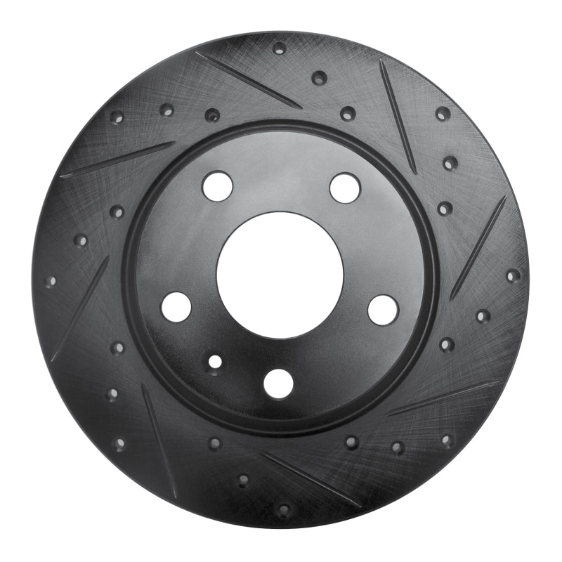 R1 Concepts R1 08-15 Audi TT Quattro Rear Right Drilled & Slotted Black Brake Rotor