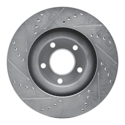 R1 Concepts R1 07-15 Ford Edge Front Right Drilled & Slotted Silver Brake Rotor