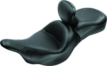 Mustang Motorcycle Mustang 09-21 Kawasaki Vulcan 1700 Voyager, Nomad Touring 1PC Seat w/Driver Backrest - Black