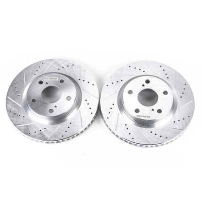 PowerStop Power Stop 13-18 Lexus ES300h Front Evolution Drilled & Slotted Rotors - Pair