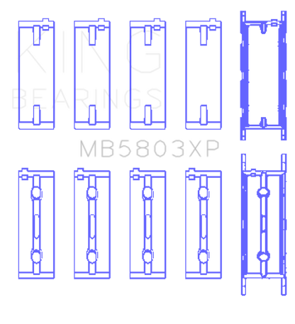 King Engine Bearings BMW S65B40A (Size +0.25mm) Main Bearing Set