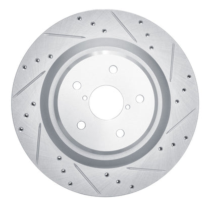 R1 Concepts R1 19-25 Subaru ASCENT Rear Right Drilled & Slotted Silver Brake Rotor
