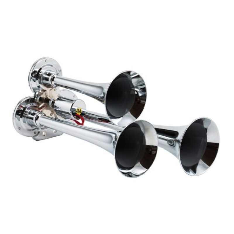 Kleinn Air Horns Kleinn Chrome Triple Horn/ 12.5In/10In/7.5In - Chrome-Plated Zinc Alloy
